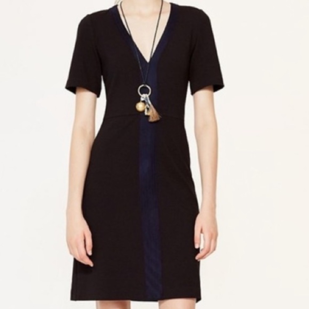 TORY  BURCH SALLARE‎ SUEDE TRIM DRESS​​​​​
